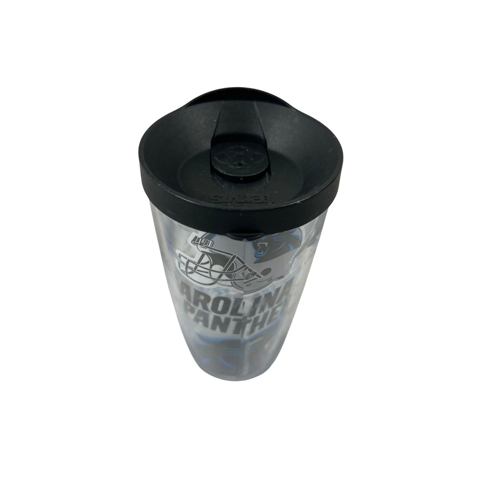 Tervis Tumbler 16oz Clear Carolina Panthers‎ NFL Travel Cup Unisex